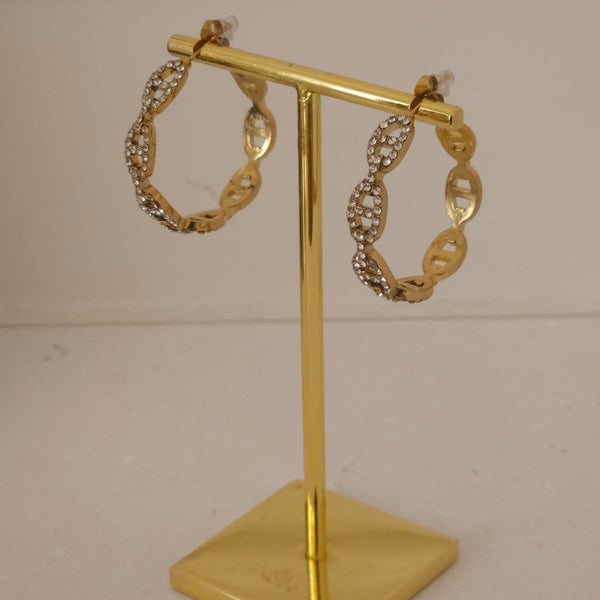 BOUCLE D'OREILLE ACIER CHANITA