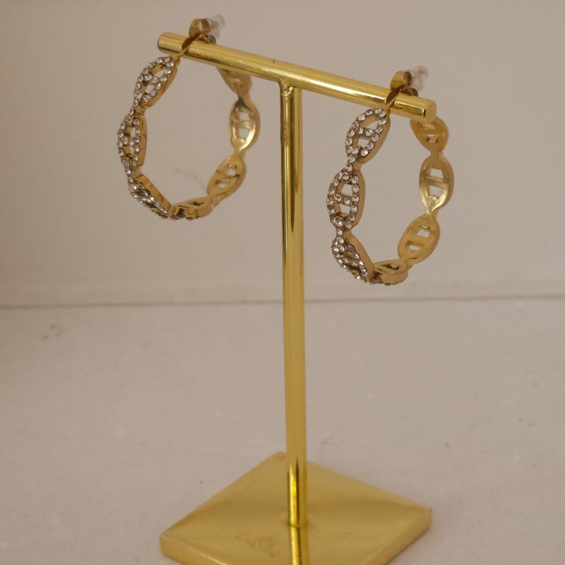 BOUCLE D'OREILLE ACIER CHANITA