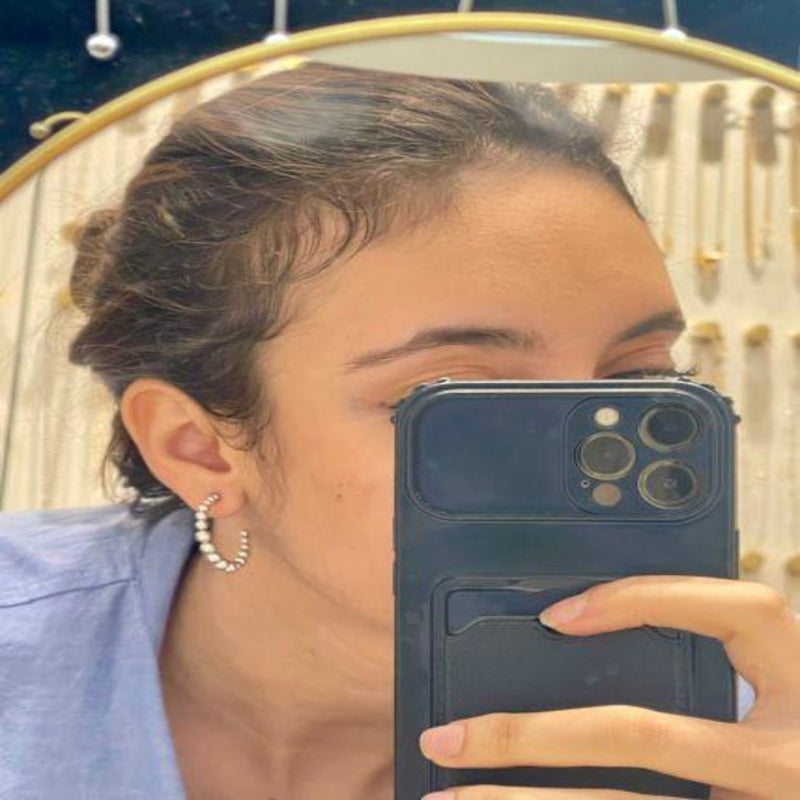 boucle d'oreille en acier sésanne