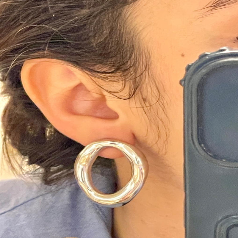 boucle d'oreille en acier sacha