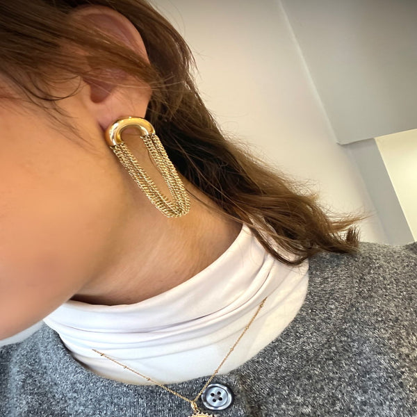 boucle d'oreille en acier oria