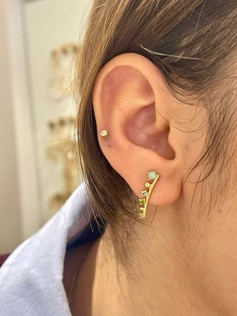 BOUCLE D'OREILLE VERDE